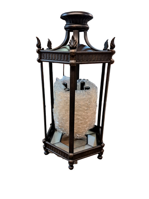 Fine Art Handcrafted Lighting, 414282-1ST, Devonshire, Traditional Antiqued Bronze Exterior Pendant Hanging Light - New in Box - FreemanLiquidators - [product_description]