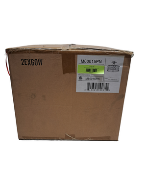 Meridian, M60015PN, Mid-Century Modern 2 Light 13 inch Polished Nickel, Semi-Flush Ceiling Light - New in Box - FreemanLiquidators - [product_description]