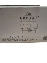 Load image into Gallery viewer, Luminance Brands, Sunset Lighting, F27013-18 Three Light Stella Vanity - Clear Glass - with Champagne Gold Finish - New in Box - FreemanLiquidators - [product_description]
