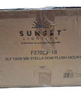 Load image into Gallery viewer, Luminance Brands, Sunset Lighting, F27023-18, Three Light, Stella, Semi Flush Mount - Clear Glass - with Champagne Gold Finish - New in Box - FreemanLiquidators - [product_description]
