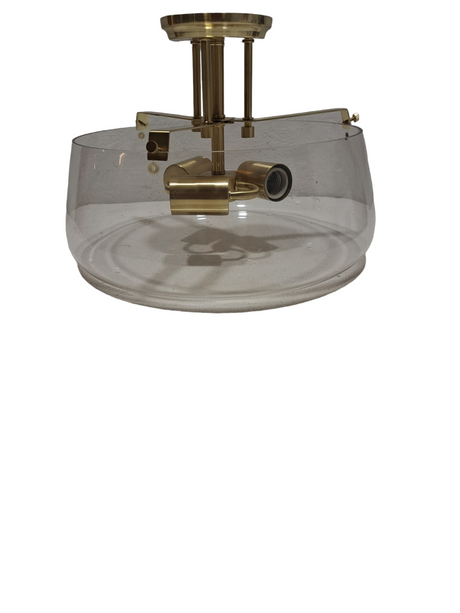 Luminance Brands, Sunset Lighting, F27023-18, Three Light, Stella, Semi Flush Mount - Clear Glass - with Champagne Gold Finish - New in Box - FreemanLiquidators - [product_description]