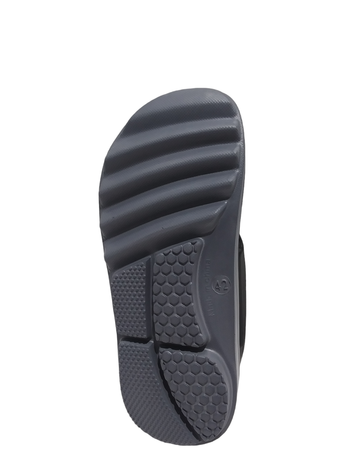 MEN'S SNUG LEAVES EVA TWO-TONE BLACK SANDALS - FreemanLiquidators - [product_description]