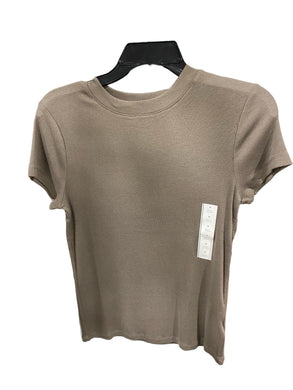 Women's Short Sleeve Slim Fit Ribbed T-Shirt - A New Day - Brown - Medium - FreemanLiquidators - [product_description]