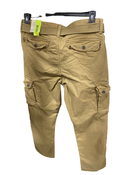 St. John's Bay Belted Men's Straight Fit Cargo Pant 34 x 32 Hutton Brown - FreemanLiquidators - [product_description]