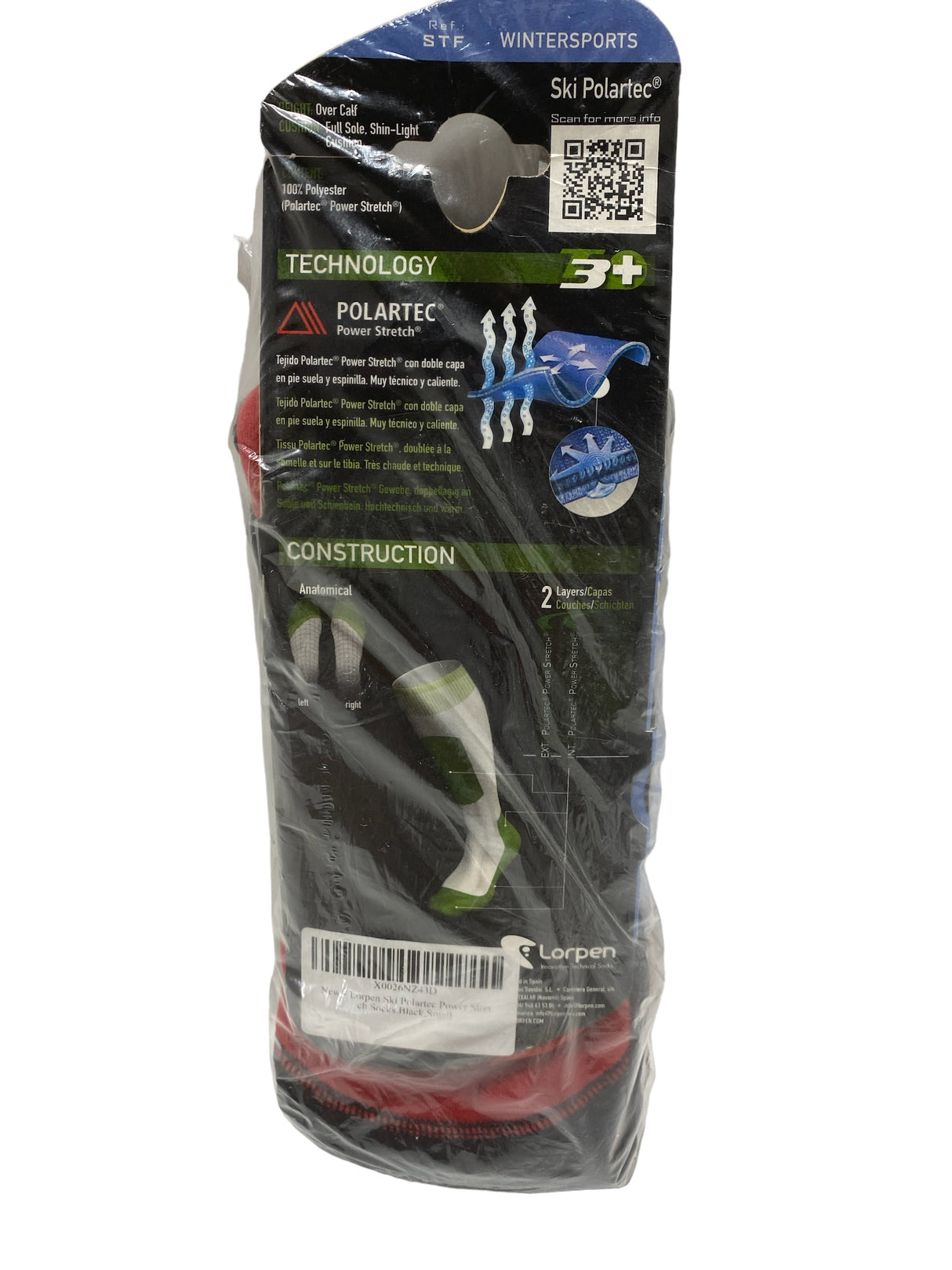 Lorpen Athletic Polartec Ski Light comes with a Helicase Sock Ring Size Small - FreemanLiquidators - [product_description]