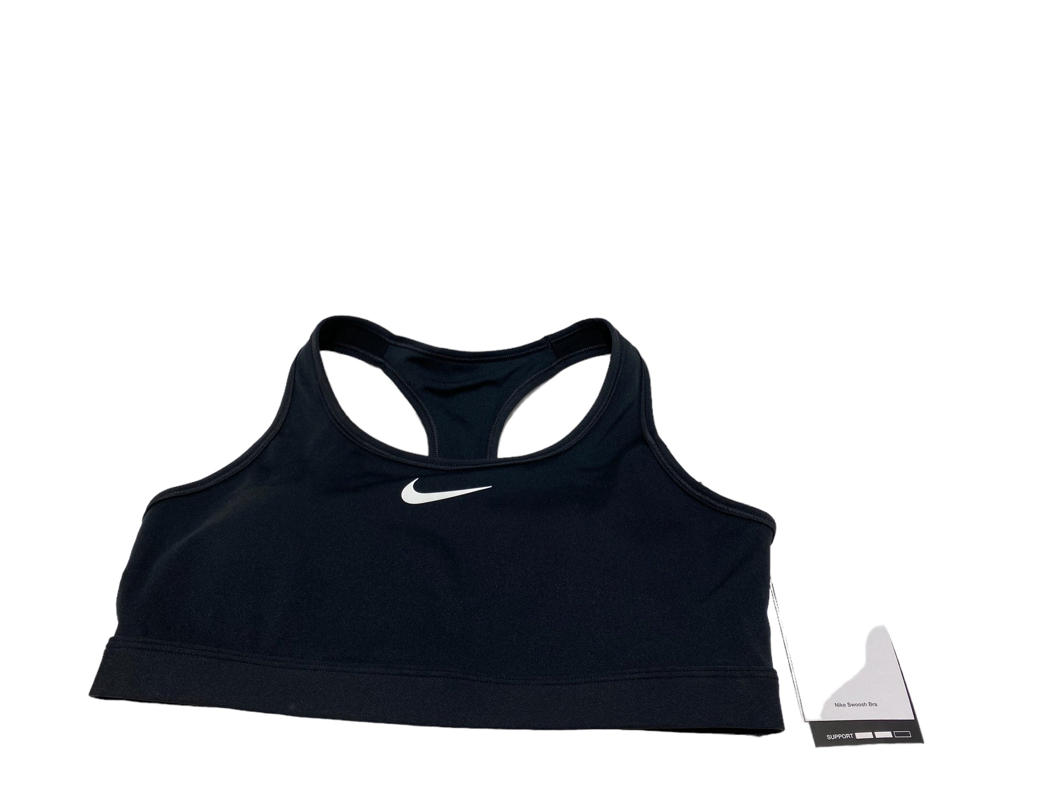 New Nike Womens Dri Fit Swoosh Sports Bra White Size LARGE