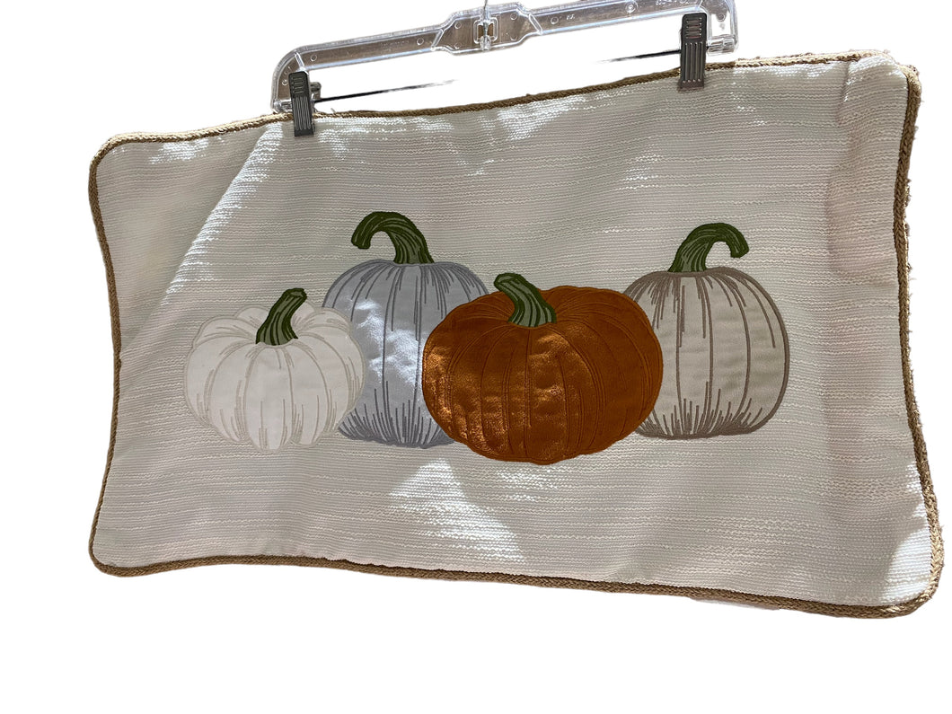 Pumpkin Trio Decorative Throw Pillow Cover - Orange/Tan - Standard - FreemanLiquidators - [product_description]