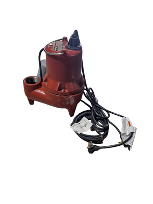 LIBERTY PUMPS, LE41A, Sewage Pump, 4/10, 120V AC, Vertical Float, 100 gpm Flow Rate - FreemanLiquidators - [product_description]