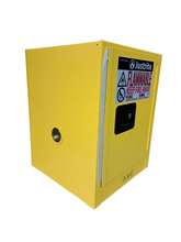Load image into Gallery viewer, Flammables, Safety Cabinet, 8904205, Countertop, 4 gal, 0 Drum Capacity, 17 in x 17 in x 22 in, Yellow, Single - FreemanLiquidators - [product_description]
