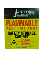 JAMCO, BP72RP, Flammables Safety Cabinet, 72 gal, 43 in x 18 in x 65 in, Red, Manual Close - MINOR COSMETIC DAMAGES - FreemanLiquidators - [product_description]