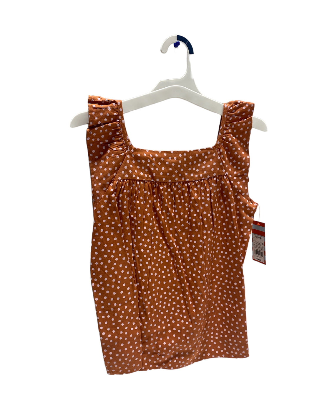 Cat & Jack Orange/9965Z7 Short Sleeve Girl's Shirt - Size L (10/12) - FreemanLiquidators - [product_description]