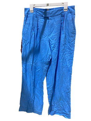 Women's High-Rise Wide Leg Fluid Pants - A New Day- Utah Sky Blue - Size 12 - FreemanLiquidators - [product_description]