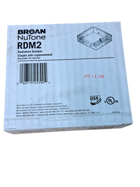 BROAN, RDM2, Radiation Damper, for Broan, Ventilation Fans - FreemanLiquidators - [product_description]