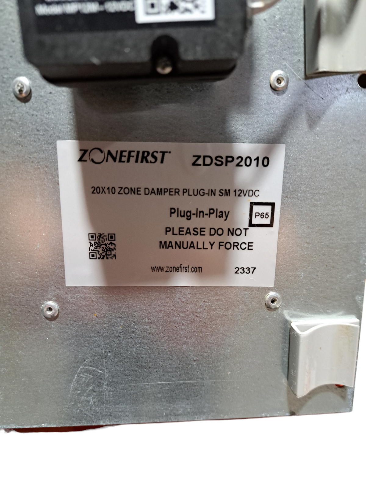 Zonefirst ZONEFIRST, ZDSP2010, 20x10, Zone Damper, Plug-in, Sm 12vdc - NEW NO BO ...