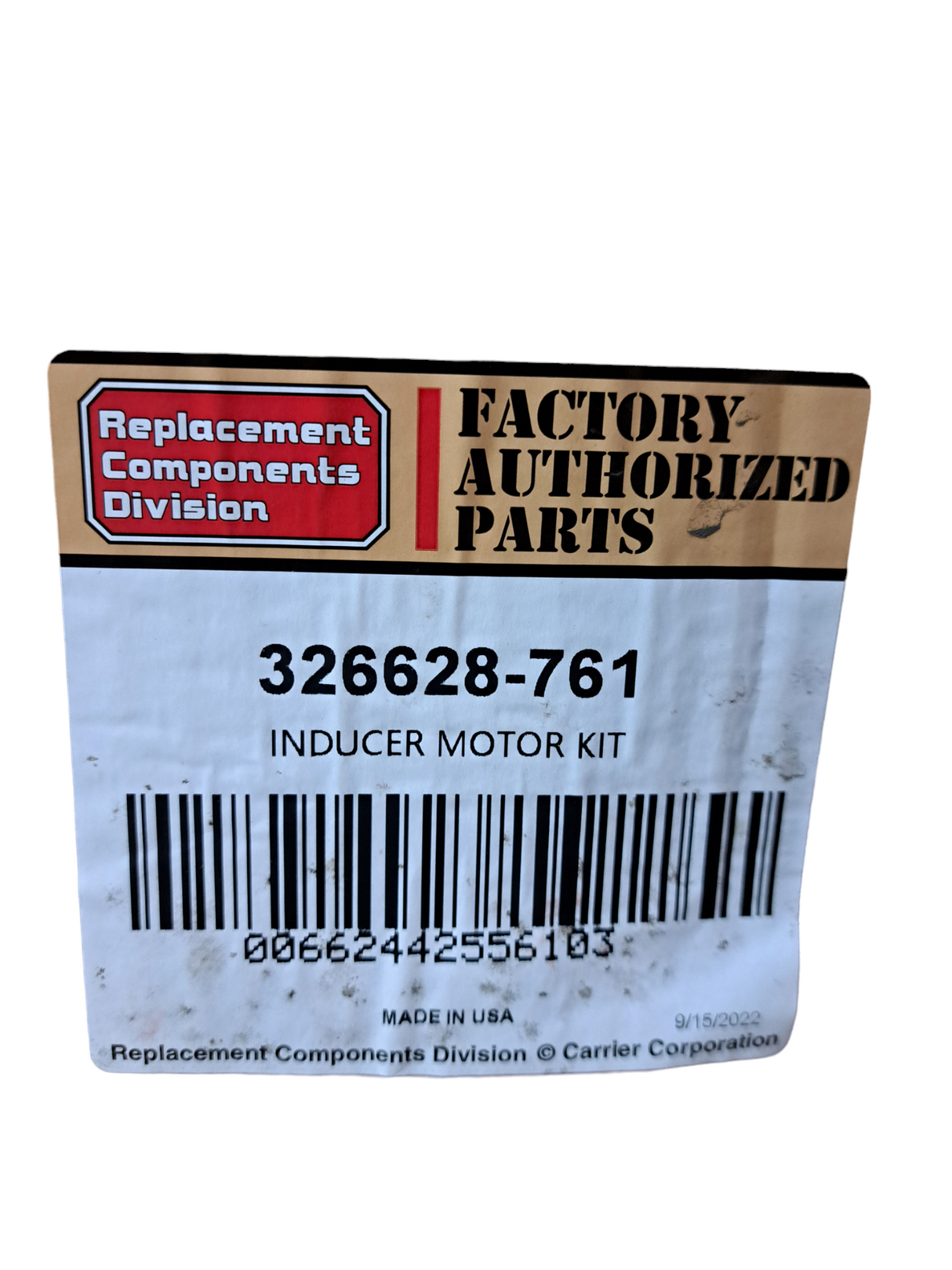 Factory Authorized Parts, Carrier, 326628-761, Draft Inducer, Kit - FreemanLiquidators - [product_description]