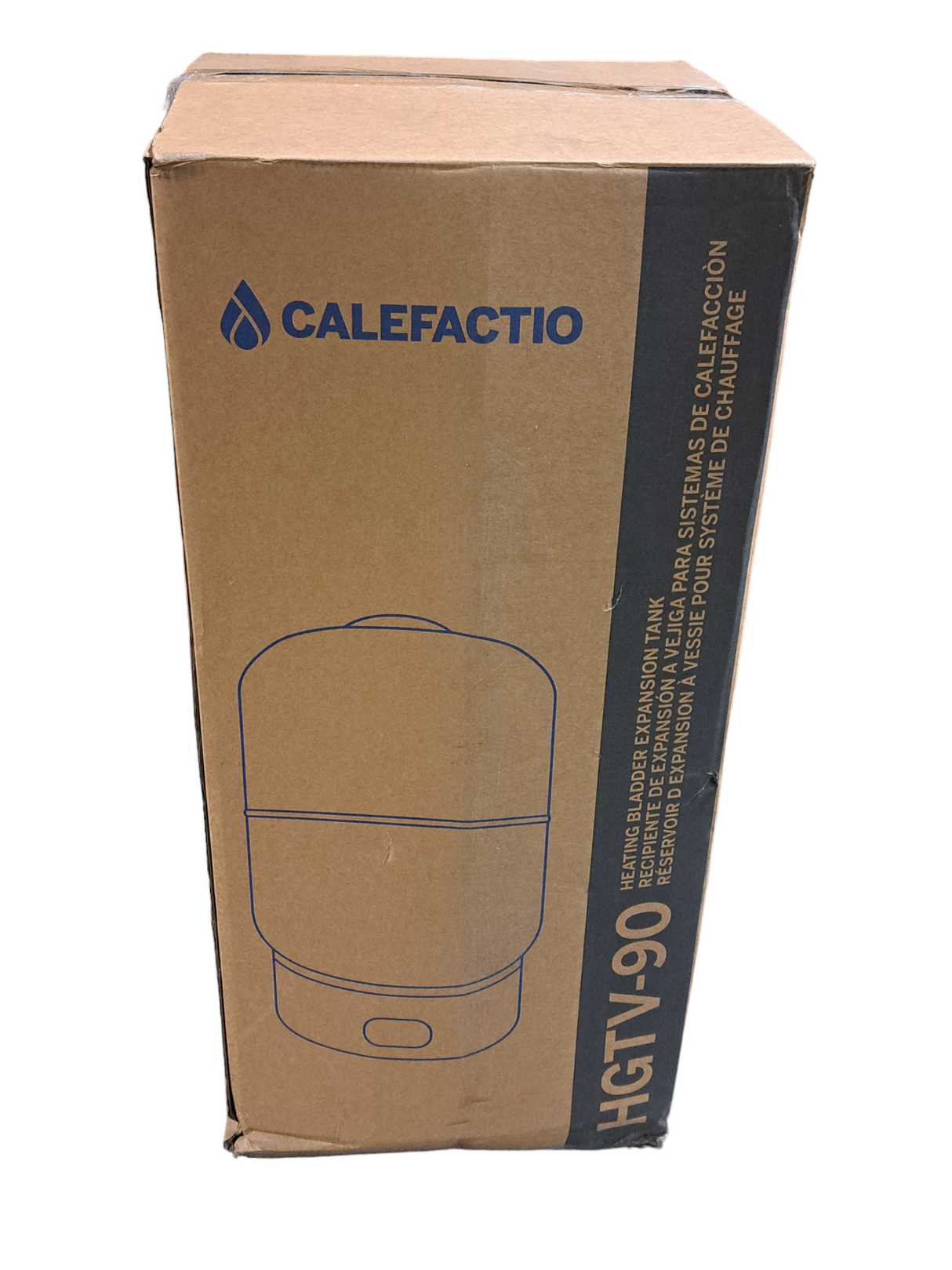 CALEFACTIO, HGTV-90, BLADDER, HEATING, EXPANSION TANK, BASE RING, 40 GALLON CAPACITY, 1-1/4 IN CONNECTION, STEEL - FreemanLiquidators - [product_description]