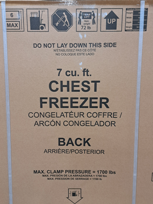 Hotpoint, HHM7SRWW, 7 Cubic Foot, Manual Defrost, Chest Freezer - FreemanLiquidators - [product_description]