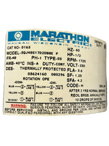 Marathon, 3QJ48S17D2088E P, D163, MCQUAY, 48S17D2088, 1/2HP, MOTOR - NEW-IN-BOX - FreemanLiquidators - [product_description]