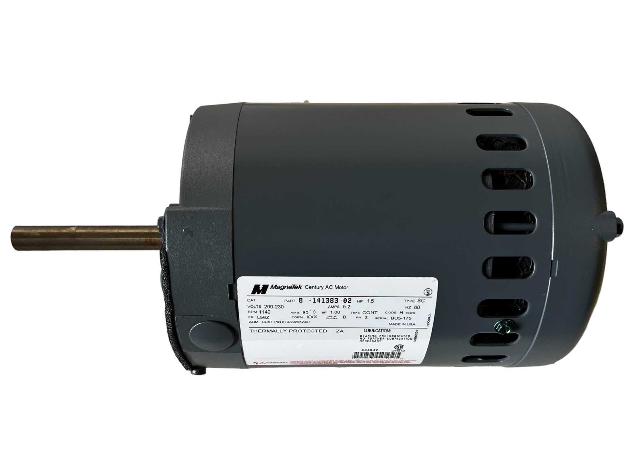 Magnetek, B-141383-02, MCQUAY, 029225200, 1.5HP, Motor - NEW IN 