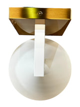 Matteo Lighting, S06801WHAG, Velax 6 Inch Wall Sconce, White Finish, with Aged Gold - New in Box - FreemanLiquidators - [product_description]