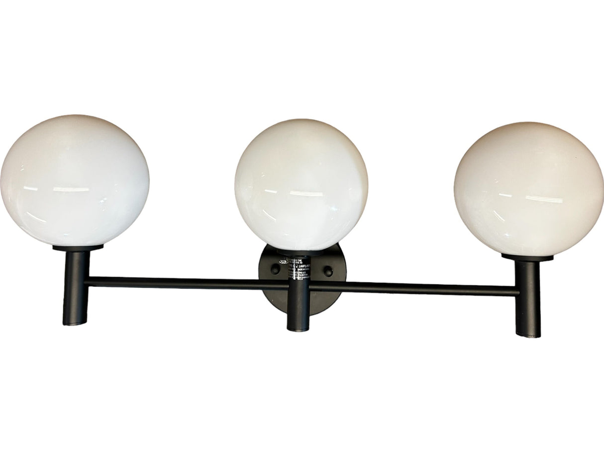 Matteo, S06003BKOP, Cosmo, Black, 3-Light, Bathroom Sconce, Lighting - New in Box - FreemanLiquidators - [product_description]