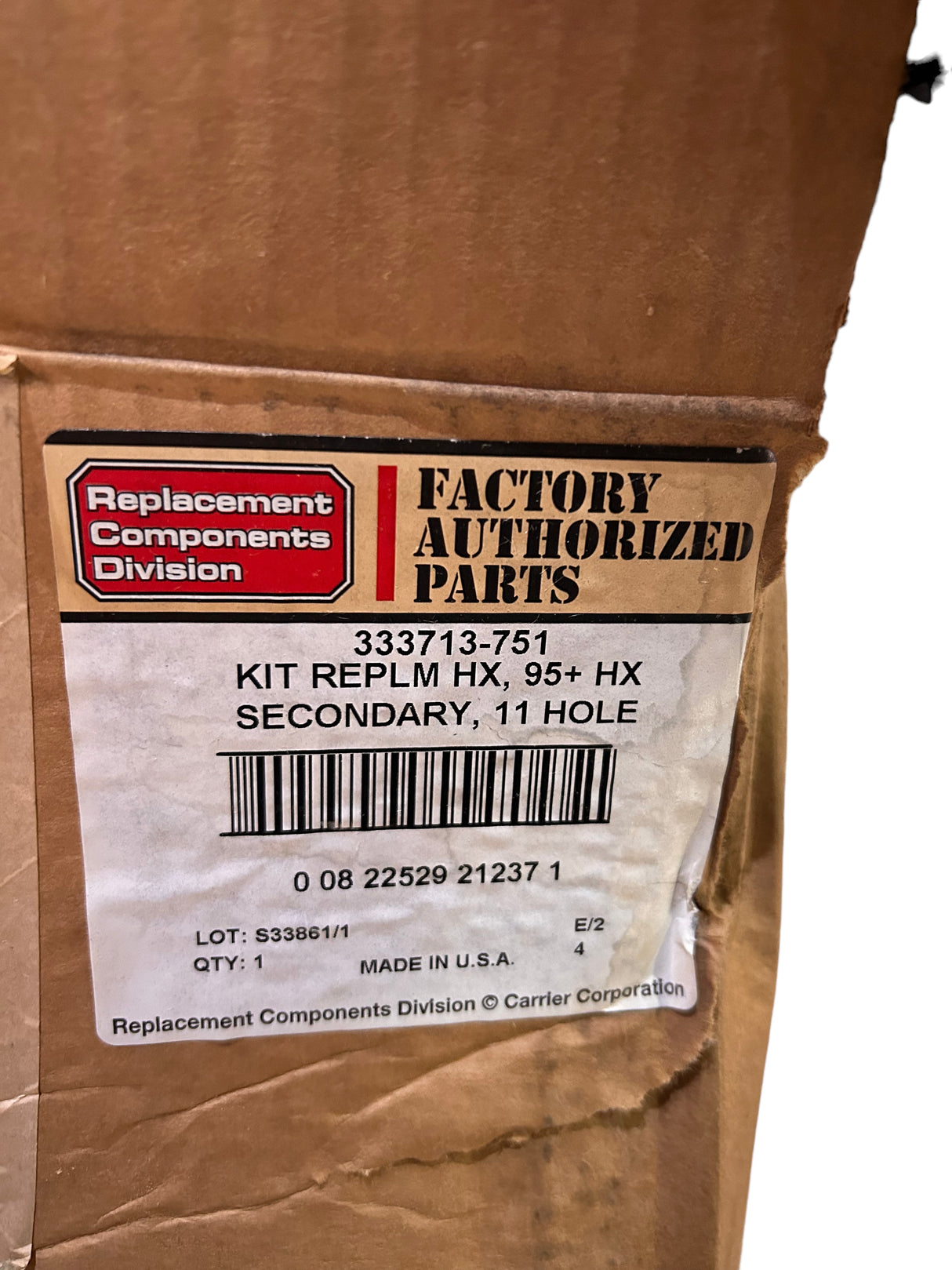 333713-751, SECONDARY HEAT EXCHANGER KIT, Factory Authorized Parts - FreemanLiquidators - [product_description]