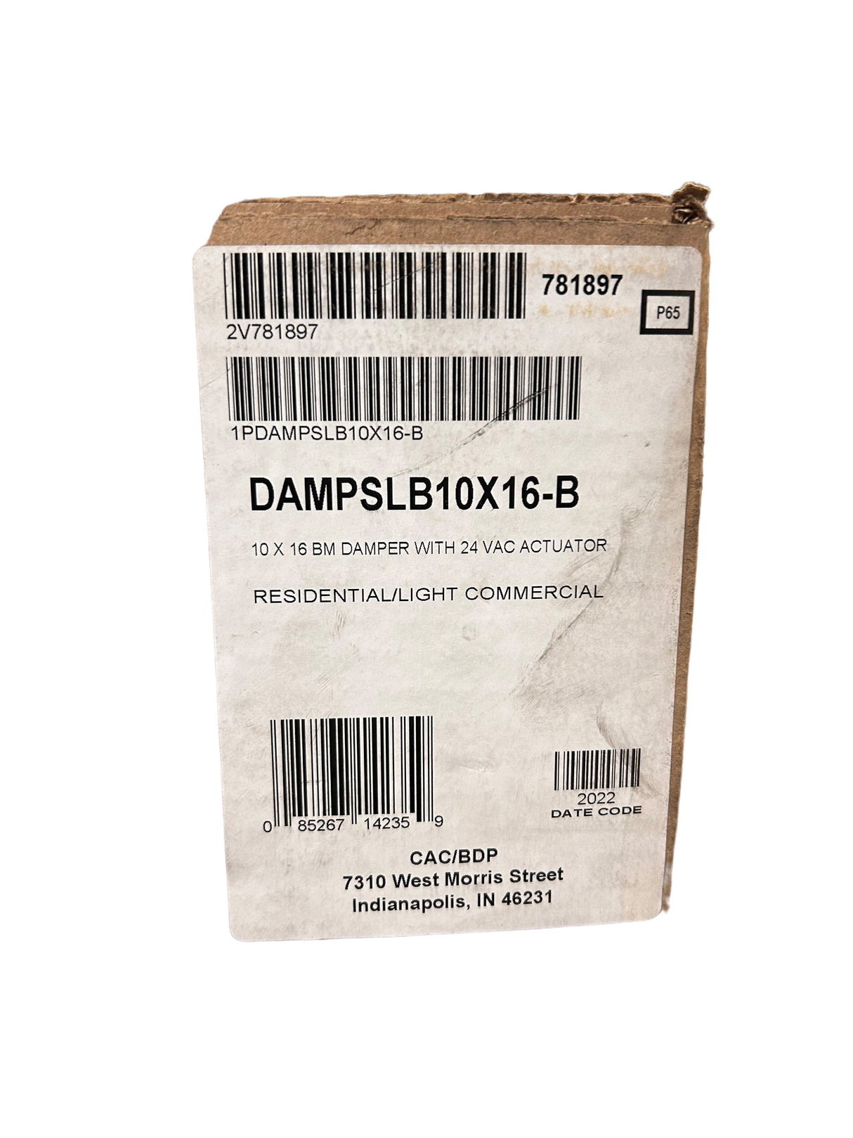 Factory Authorized Parts, CARRIER, DAMPSLB10X16-B, SLIP-IN, BOTTOM MOUNT, ZONE DAMPER, 10"X16" - FreemanLiquidators - [product_description]