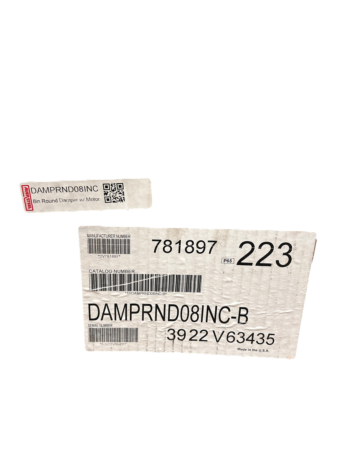 DAMPRND08INC-B, DAMPER ZONE ROUND, 8in, Factory Authorized Parts, Carrier - FreemanLiquidators - [product_description]