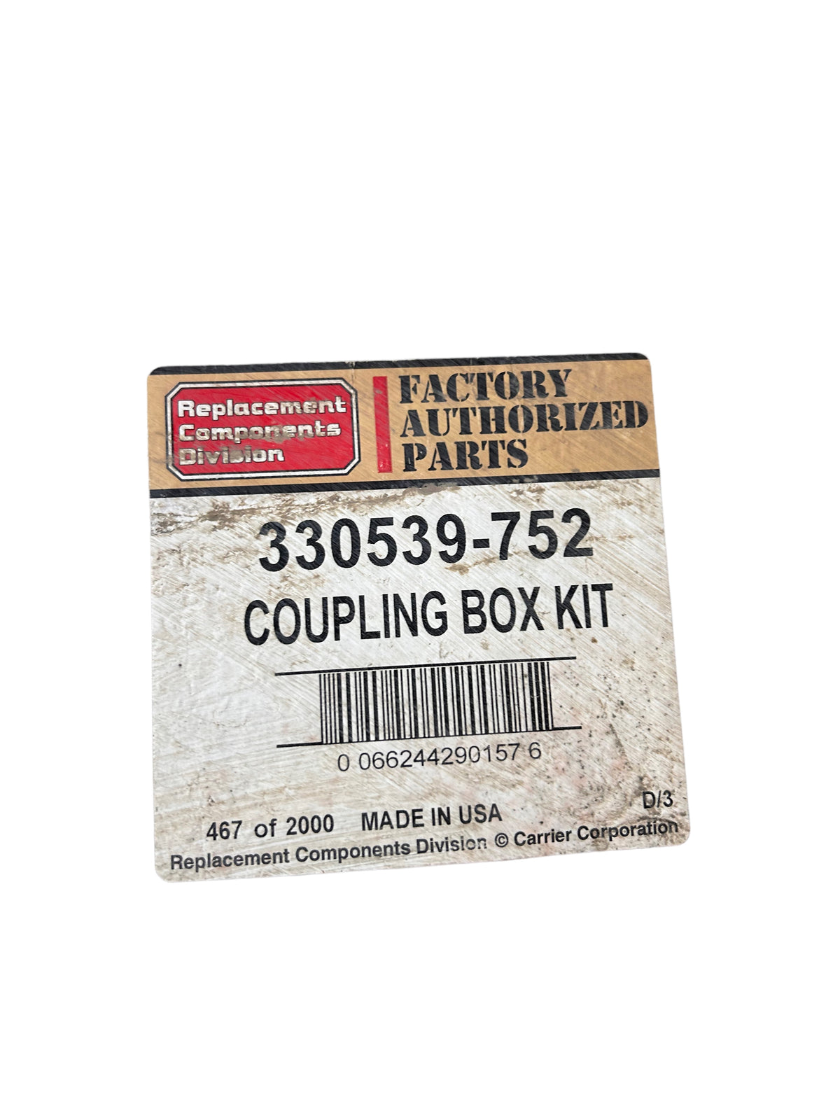 Coupling Boxes Factory Authorized Parts, Carrier, Coupling Box Kit, 330539-752 ...