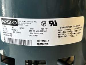 FASCO, 7126-2404, MCQUAY, 060961802, 1/3HP, MOTOR - NEW IN BOX - FreemanLiquidators - [product_description]