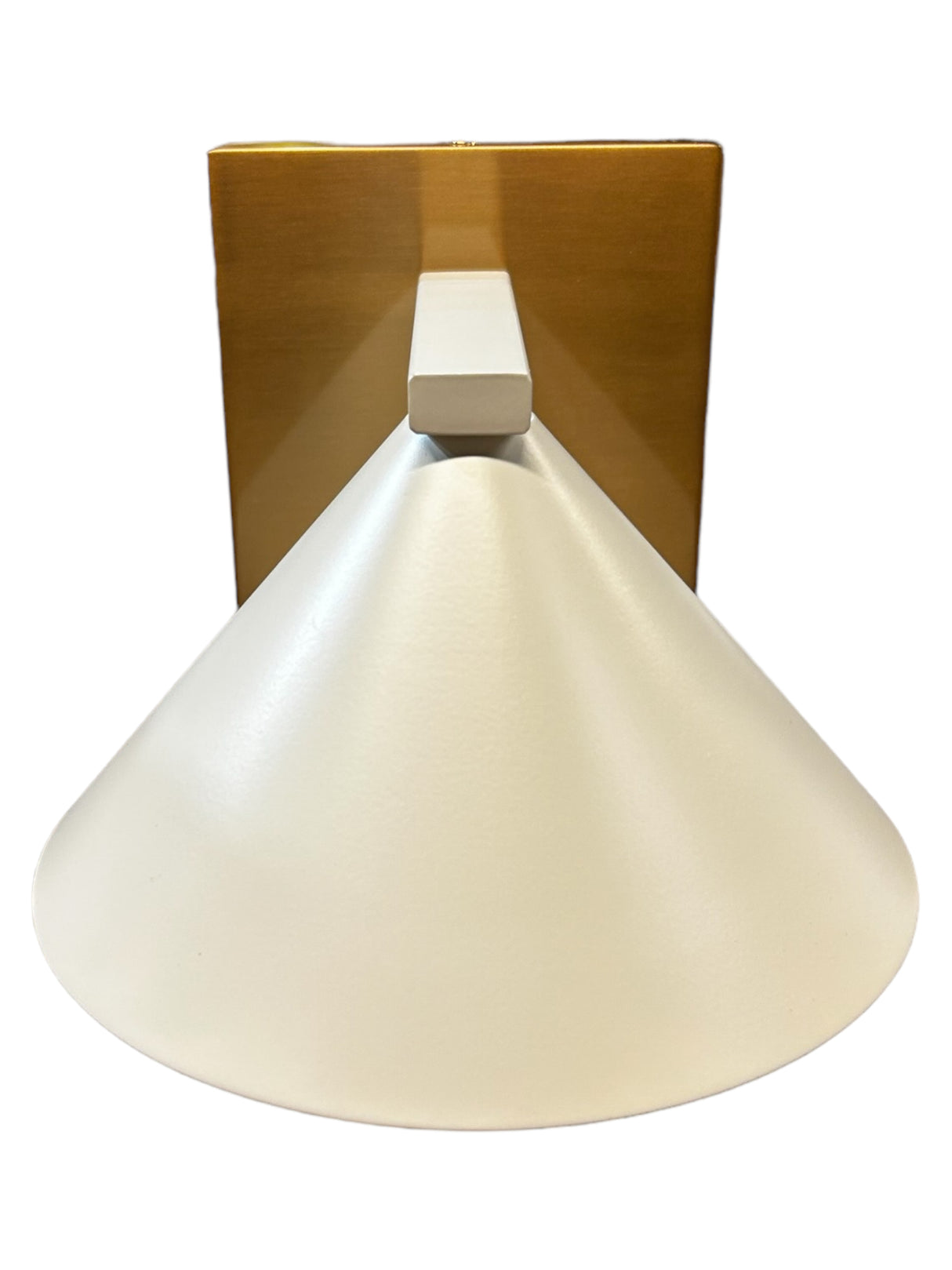 Matteo Lighting, S06801WHAG, Velax 6 Inch Wall Sconce, White Finish, with Aged Gold - New in Box - FreemanLiquidators - [product_description]