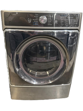 9.0 cu. ft. Smart Electric Dryer w/ Accela Steam Technology – Metallic Silver ED1983- COSMETIC DAMAGE- IN-STORE-PICKUP-ONLY - FreemanLiquidators - [product_description]