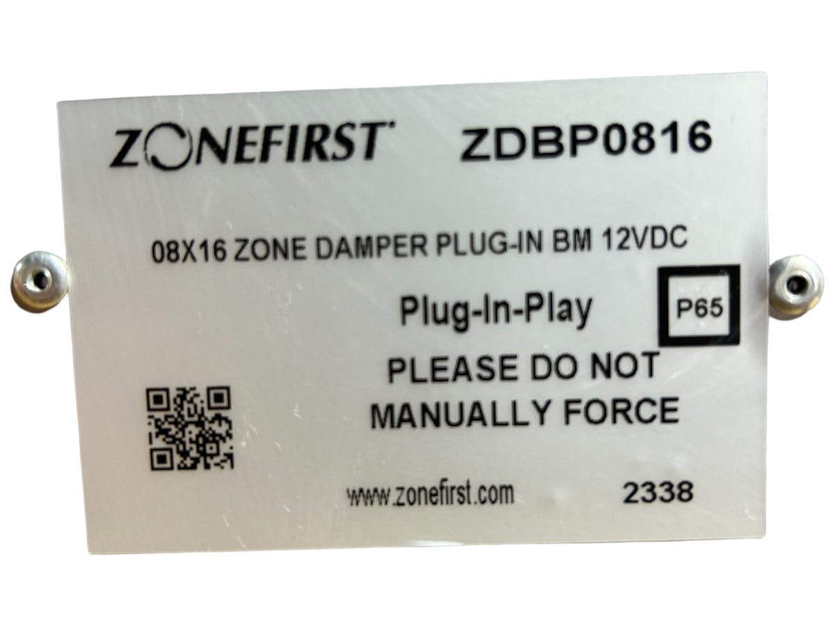Zonefirst ZONEFIRST, ZDBP0816, 08x16, Zone Damper, Plug-in, Bm 12vdc - NEW NO BO ...