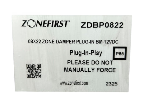 ZONEFIRST, ZDBP0822, 08x22, Zone Damper, Plug-in, Bm 12vdc - NEW NO BOX - FreemanLiquidators - [product_description]