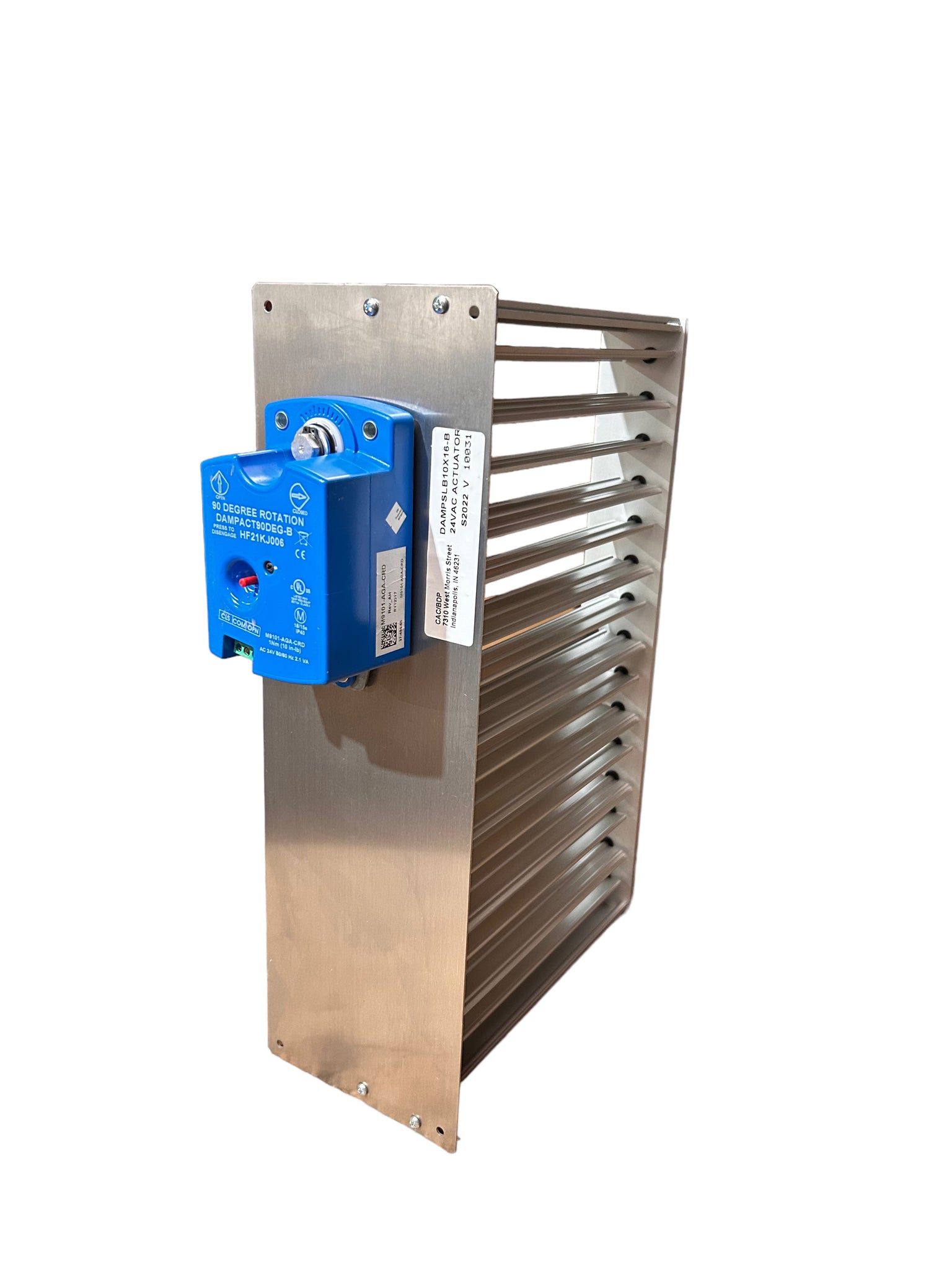 DAMPSLB10X16-B, SLIP-IN, BOTTOM MOUNT, ZONE DAMPER, 10