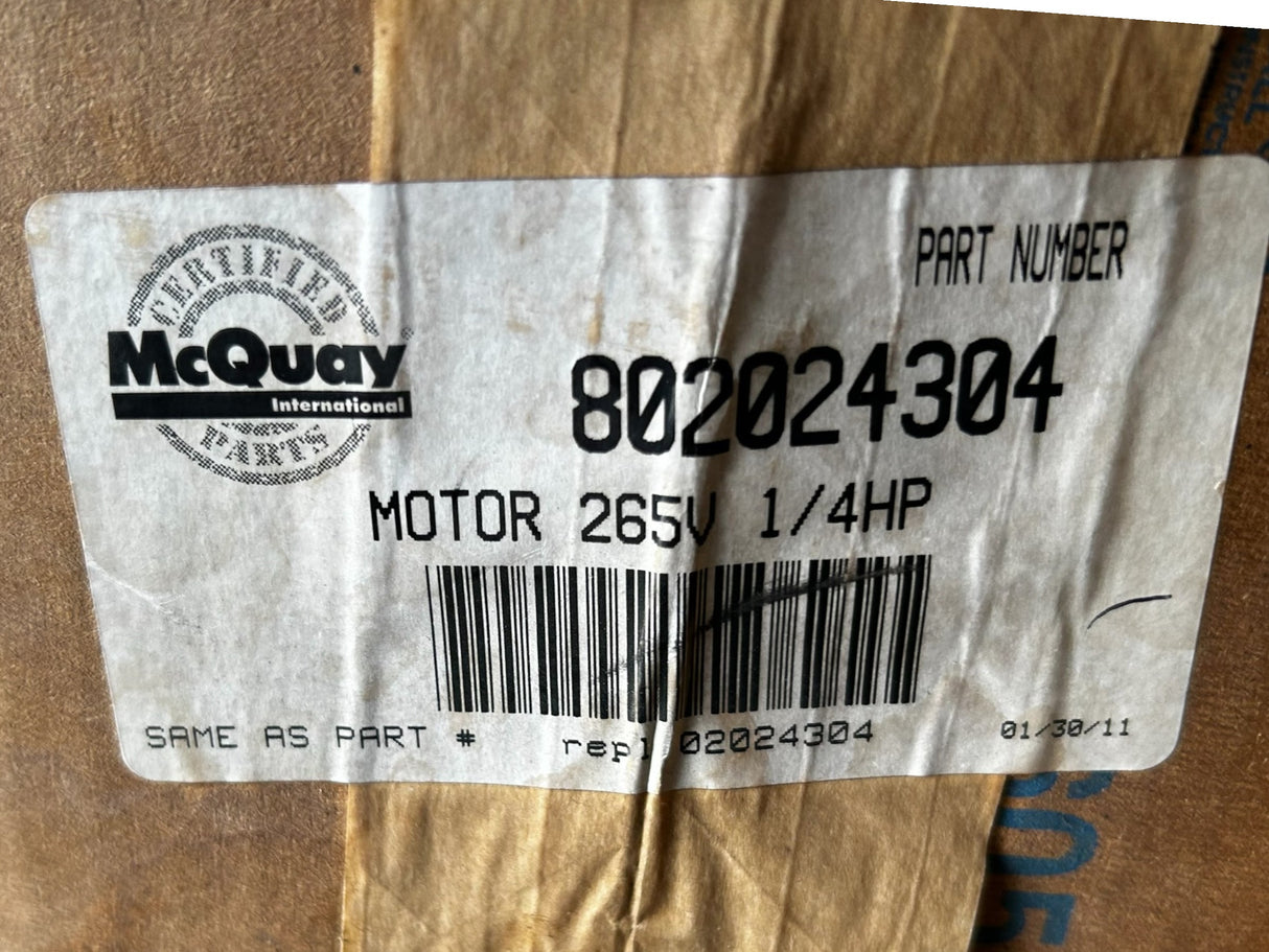 FASCO, E0301, MCQUAY, 802024304, 1/4, Motor - NEW-IN-BOX - FreemanLiquidators - [product_description]