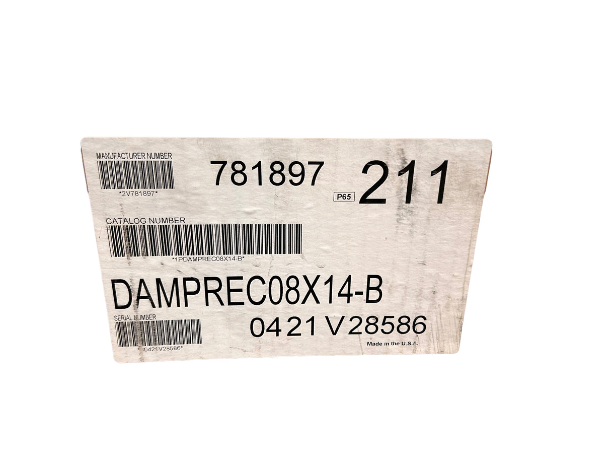 DAMPREC08X14-B, RECTANGULAR ZONE DAMPER, 8" X 14", 3-WIRE, (PO/PC) - FreemanLiquidators - [product_description]