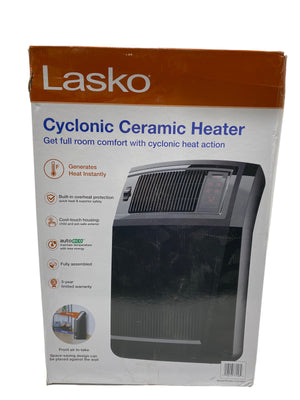 Lasko 24" 1500W Cyclonic Ceramic Console Electric Space Heater with Timer, CC24925, Black, IN STORE PICK-UP ONLY - FreemanLiquidators - [product_description]