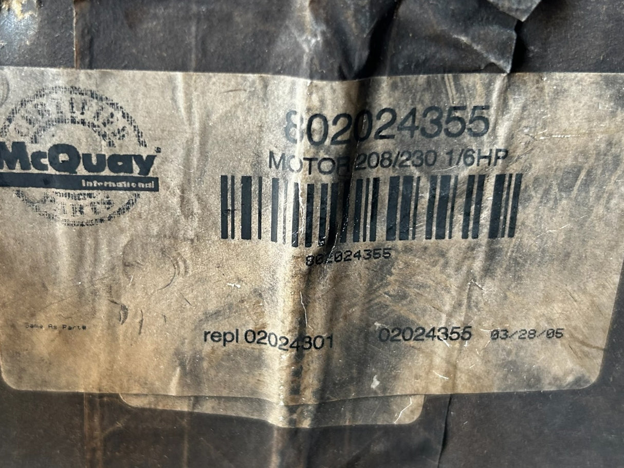 FASCO, McQuay, E1205, 802024355, 1/6HP, Motor - NEW IN BOX - FreemanLiquidators - [product_description]