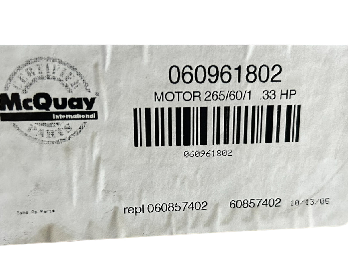 FASCO, 7126-2404, MCQUAY, 060961802, 1/3HP, MOTOR - NEW IN BOX - FreemanLiquidators - [product_description]