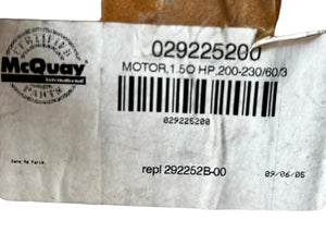 Magnetek, B-141383-02, MCQUAY, 029225200, 1.5HP, Motor - NEW IN BOX - FreemanLiquidators - [product_description]