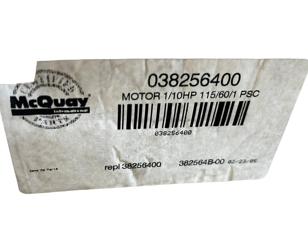 FASCO, 382564-00, MCQUAY, 038256400, 1/10HP, MOTOR - NEW IN BOX - FreemanLiquidators - [product_description]