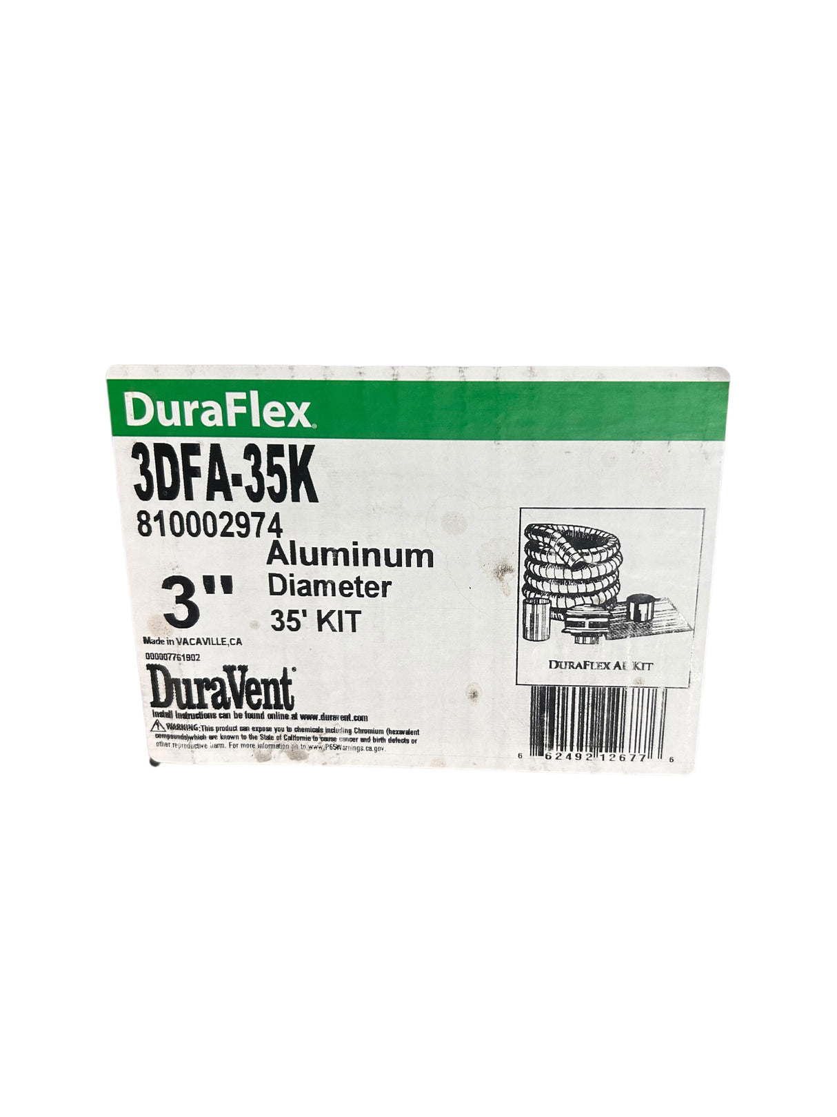 DuraVent, DuraFlex, 3DFA-35K, Aluminum Liner Kit, 3" x 35' - FreemanLiquidators - [product_description]