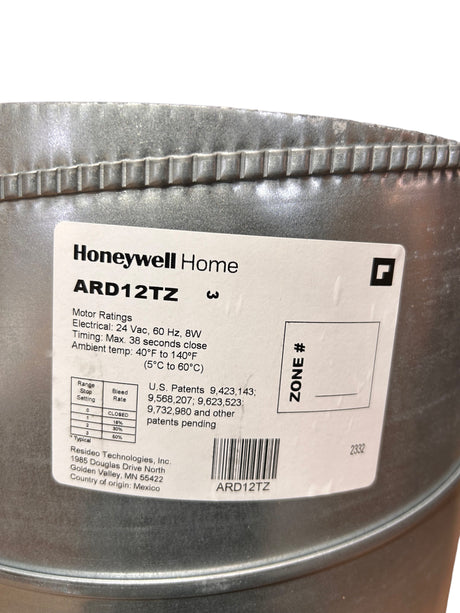 ARD12TZ, 12", Round, Automatic, TrueZONE, Damper - FreemanLiquidators - [product_description]