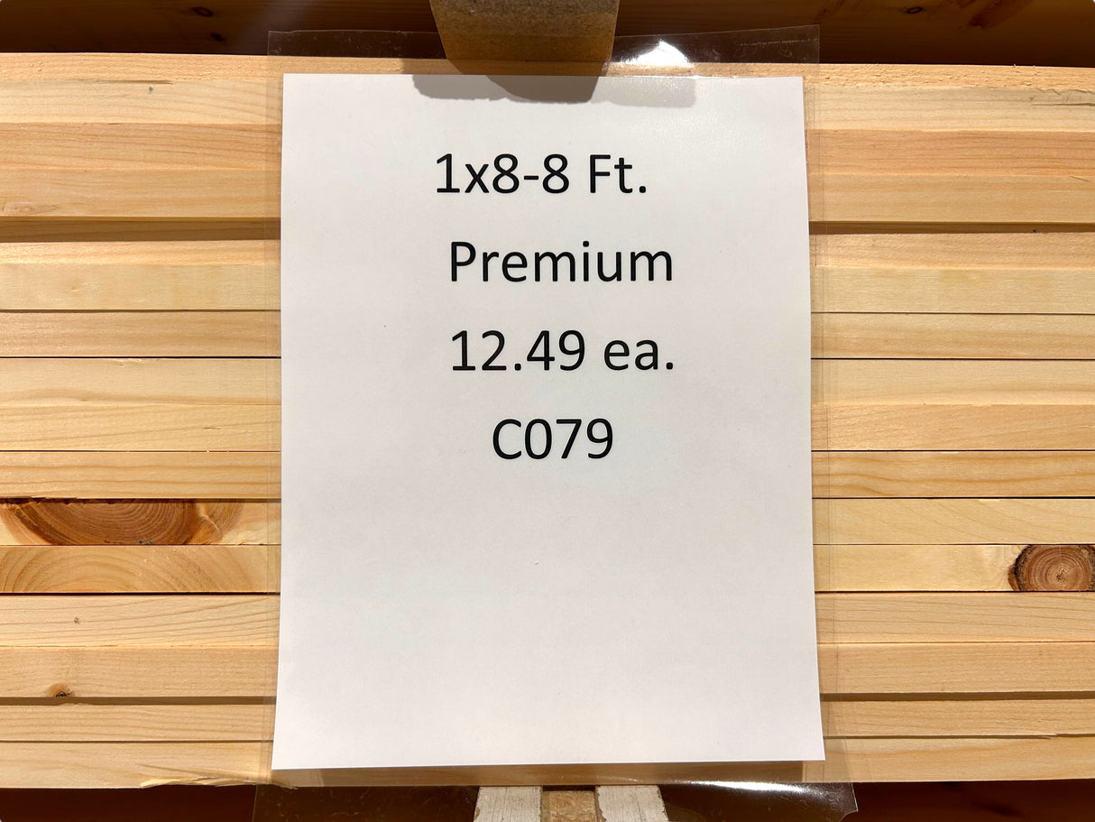 Premium Pine 1" X 8" - 8' IN-STORE-PICKUP-ONLY - FreemanLiquidators - [product_description]