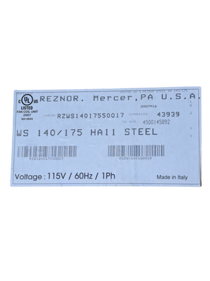 Reznor, WS140/175, Horizontal/Vertical, Suspended, Hydronic, Unit Heater - FreemanLiquidators - [product_description]