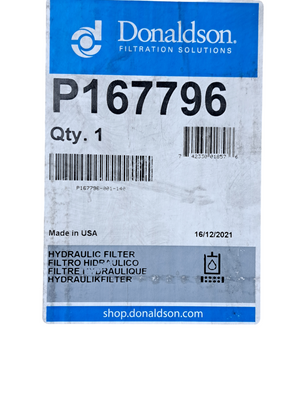 Donaldson, P167796, Spin On, Hydraulic Filter - FreemanLiquidators - [product_description]