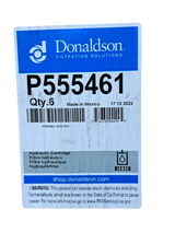 Donaldson, P555461, Hydraulic Filter, Cartridge, (6pk) - FreemanLiquidators - [product_description]