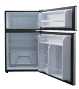 Whirlpool 2-Door Mini Refrigerator/Freezer, 3.1 Cubic Feet, WH31S1E, Stainless Steel, IN STORE PICK-UP ONLY - FreemanLiquidators - [product_description]