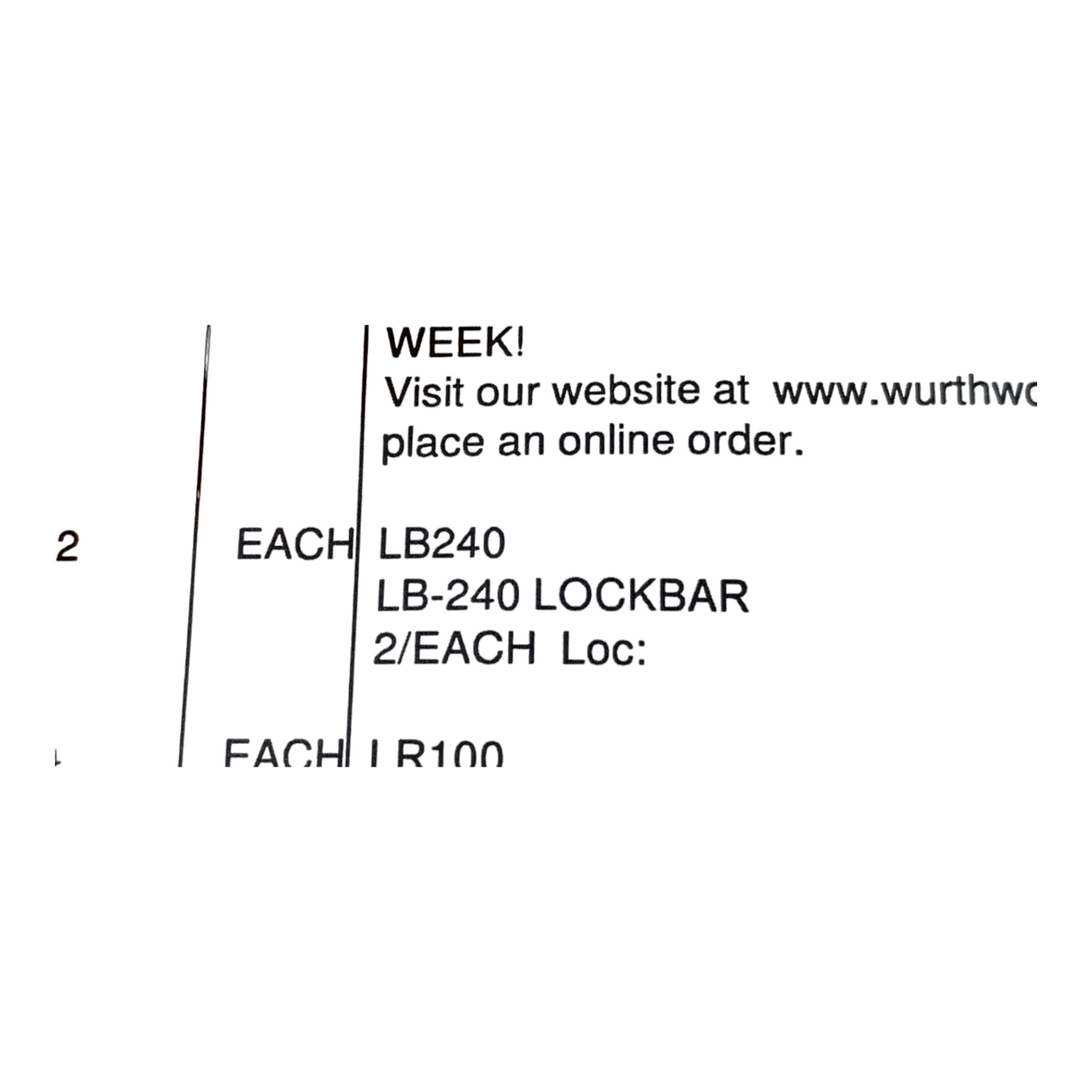 (20 Pk) CompX Timberline, 24", Lockbar, LB-240